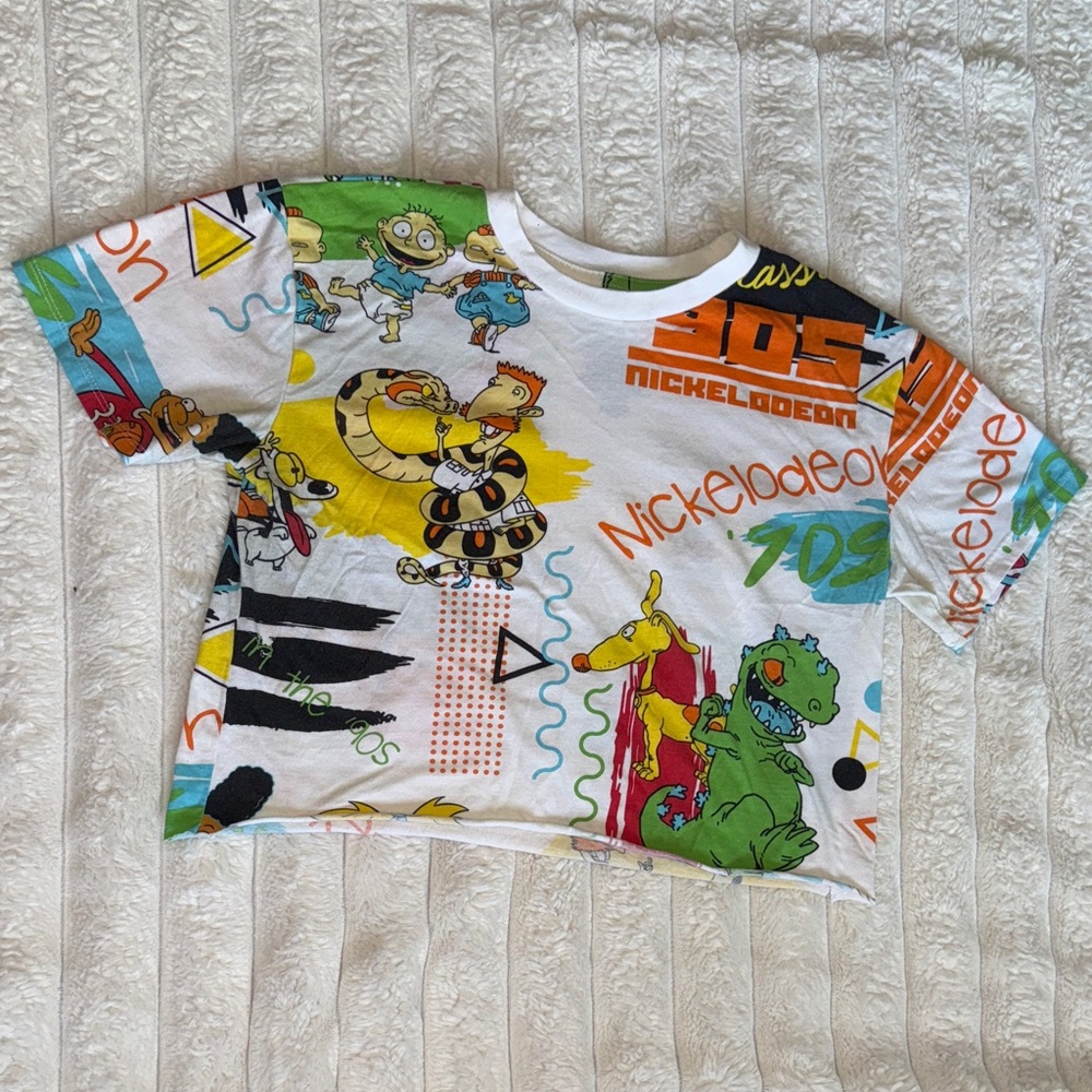 Nickelodeon 90’s Cartoons Crop Top - Multicolor
